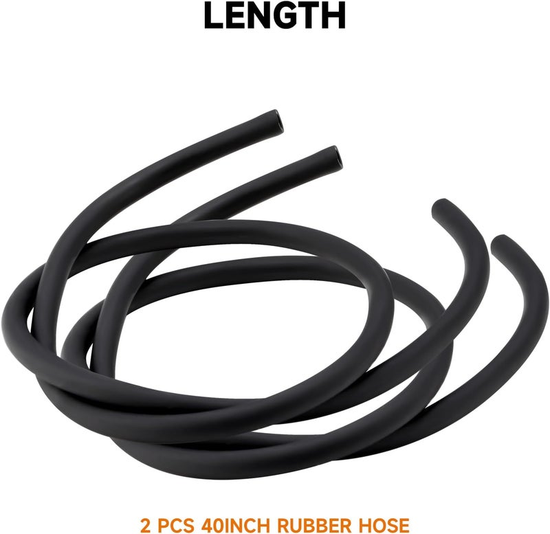 Roastove Natural Gas or LP Gas Manifold Pressure Test Kit Accessories, 2X 40 inch Rubber Hose, 1/8" NPT Male Brass Fitting for Replacement - Image 2